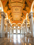 Great Hall of Jefferson Building, Library of Congress, Washington DC, USA