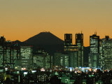 Mount Fuji and City Skyline, Tokyo, Honshu, Japan