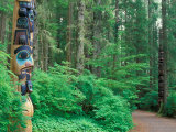 Totem in Sitka Totem Park, Alaska, USA