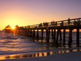 Buy Naples Pier Sunset, Naples, Florida, USA at AllPosters.com