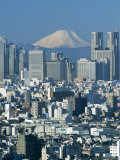 Mount Fuji and City Skyline, Tokyo, Honshu, Japan