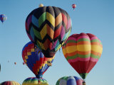 Buy Colorful Hot Air Balloons in Sky, Albuquerque, New Mexico, USA at AllPosters.com