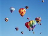 Buy Colorful Hot Air Balloons in Sky, Albuquerque, New Mexico, USA at AllPosters.com