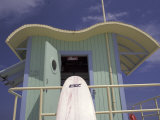 Buy Surfboard at Lifeguard Station, South Beach, Miami, Florida, USA at AllPosters.com