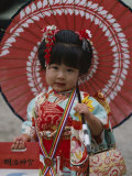 Girl Dressed in Kimono, Shichi-Go-San Festival (Festival for Three, Five, Seven Year Old Children)