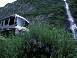 Buy RV and Bridal Veil Falls in Keystone Canyon, Valdez, Alaska, USA at AllPosters.com