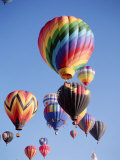 Colorful Hot Air Balloons in Sky, Albuquerque, New Mexico, USA