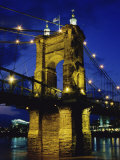 Buy Roebling Suspension Bridge, Cincinnati, Ohio, USA at AllPosters.com