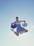 Portrait of a Cheerleader Jumping