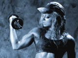 Buy Female Bodybuilder with Dumbbell at AllPosters.com