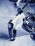 Buy Monochromatic Image of a Skateboarder on a Ramp at AllPosters.com