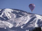 Buy Hot Air Balloon with Snowy Mountains at AllPosters.com