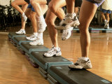 Buy Low Section View of a Group of People Exercising in a Step Aerobics Class at AllPosters.com