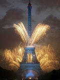 Fireworks Illuminate the Eiffel Tower