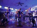 Group of Young Women Exercising in a Gym