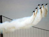 Buy The U.S. Navy's Blue Angelsfly Their F/A-18 Hornets with the Golden Gate Bridge as a Backdrop at AllPosters.com