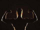 Buy Rear View of a Young Man Flexing His Muscles at AllPosters.com