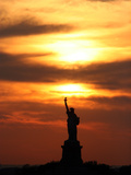 The Sun Sets Behind the Statue of Liberty on the Longest Day of the Year