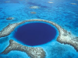Buy Aerial View of Blue Hole at Lighthouse Reef, Belize at AllPosters.com
