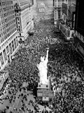 People Crowd Times Square at 42nd Street