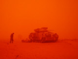 Buy U.S. Army 3rd Infantry Division Sgt. Steven Brussel Leans into the Wind at AllPosters.com
