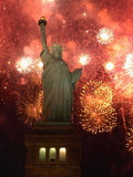 Grucci Fireworks Light the Sky Over the Statue of Liberty