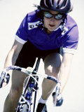 Young Woman Riding a Bicycle