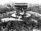 This is an Aerial View of the Arc De Triomphe