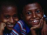 Portrait of Two Boys Laughing, Pabna, Bangladesh