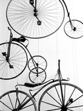 Bicycle Display at Swiss Transport Museum, Lucerne, Switzerland Photographic Print