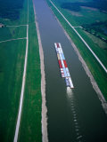 Buy Aerial of Tug and Barges on Mississippi River, St. Louis, USA at AllPosters.com