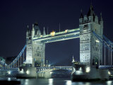 Tower Bridge at Night, London, England
