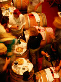 Buy Overhead View of Barrel Tasting at a Wine Auction, Napa Valley, United States of America at AllPosters.com