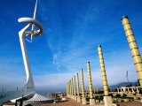 Santiago Calatrava Tower at Montjuich, Barcelona, Spain