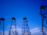 Buy Oil Rigs on Outskirts of Town, Baku, Azerbaijan at AllPosters.com