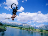 Man Leaping on a Bicycle for the 