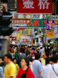 Street Crowd at Mong Kok, Kowloon, China
