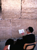 Buy Man Reading a Text at the Wailing Wall, Jerusalem, Israel at AllPosters.com