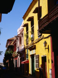 Colonial Facades in Street, Cartagena, Colombia