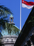 Flag and Dome of Old Supreme Court, Singapore, Singapore