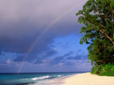 Rainbow Over Sea and Island, Seychelles