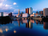 Scioto River in Front of City Skyline, Columbus, United States of America