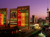 Kuwait City Skyline Lit Up in Month Leading Up to National Liberation Days in February, Kuwait
