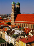 Buy Overhead of Historic Quarter and 15th-Century Frauenkirche (Church of Our Lady), Munich, Germany at AllPosters.com