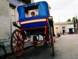 Buy Girl in Horse-Drawn Carriage Taxi, Parque Cespedes, Bayamo, Cuba at AllPosters.com