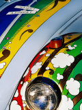 Detail of Decorated VW Beetle, Haight District, San Francisco, United States of America