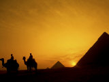 Great Pyramids of Giza at Sunset, Egypt