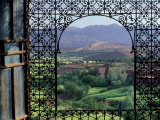View through Ornate Iron Grille (Moucharabieh), Morocco