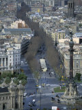 Christopher Columbus Statue on La Rambla, Barcelona, Spain