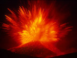 Buy Explosive Vent on the North Side of the Montagnola, Mt. Etna, Sicily, Italy at AllPosters.com